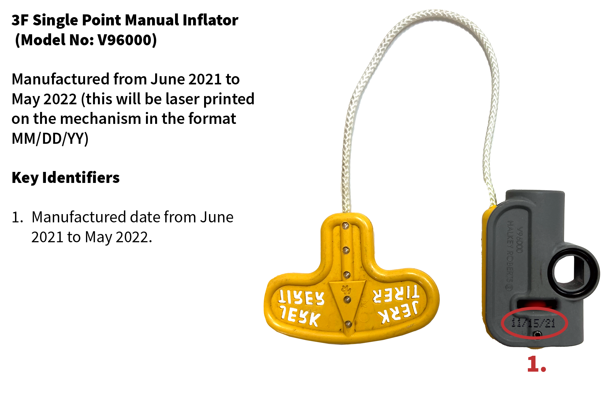3F Single Point Manual Inflator (Model No: V96000)