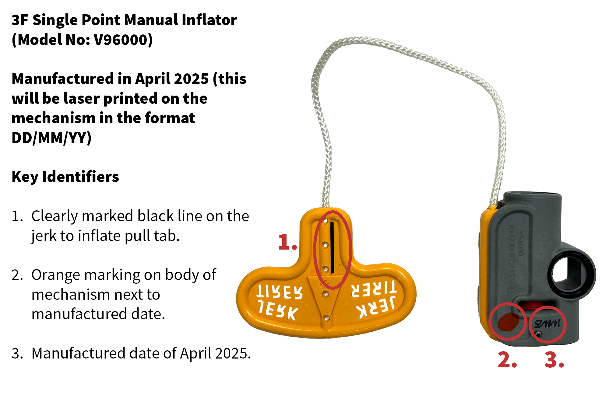 3F Single Point Manual Inflator (Model No: V96000)